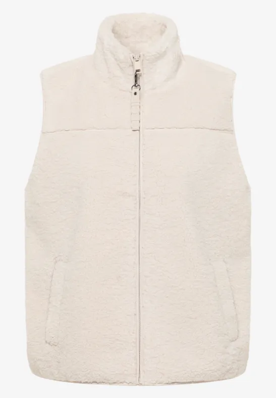 Kurze Teddy-Weste teddy vanilla white
