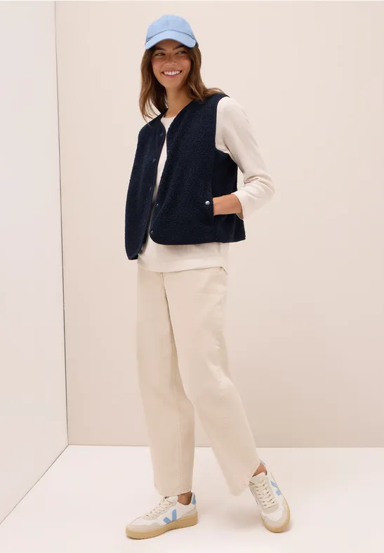 Gilet en optique laine urban dark blue