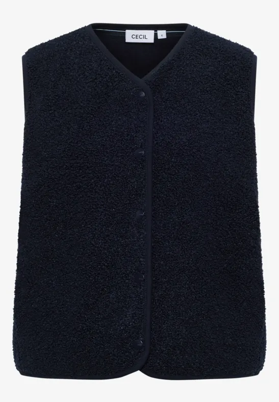 Gilet en optique laine urban dark blue