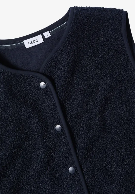 Gilet en optique laine urban dark blue