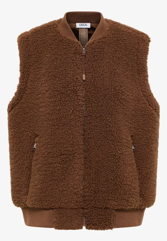 Teddy Weste mocha caramel