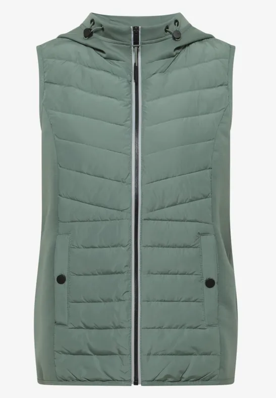 Hoodie Weste kelp green