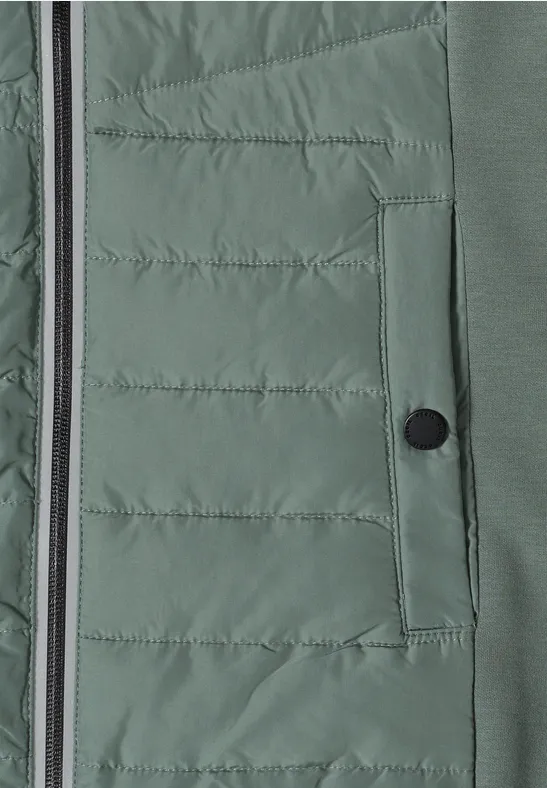 Hoodie Weste kelp green