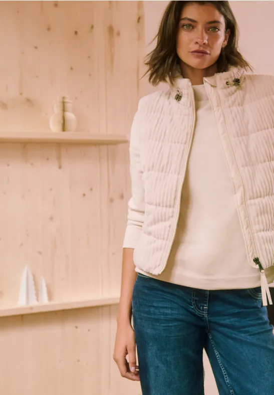 Strukturmix Cordweste pearl beige