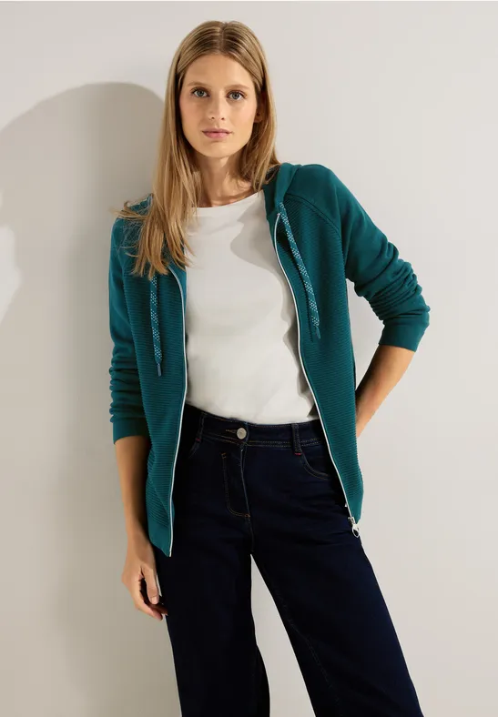 Strukturmix Cardigan deep lake green