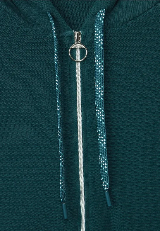 Strukturmix Cardigan deep lake green