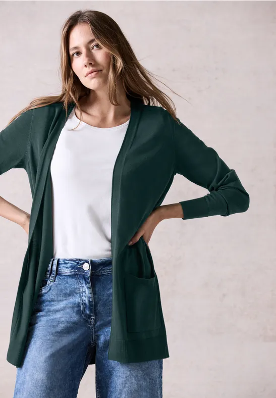 Cardigan ouvert fir green