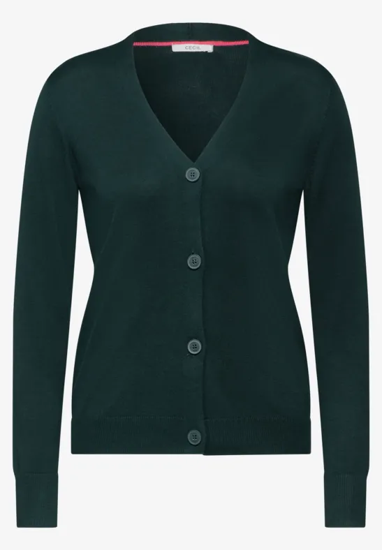 Feinstrickcardigan fir green