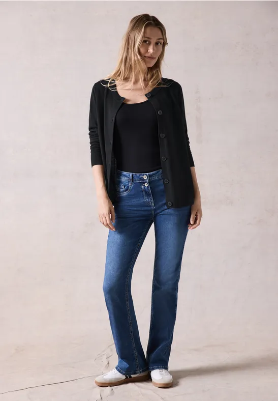 Cardigan à col rond Black