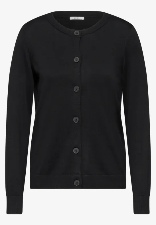 Cardigan à col rond Black