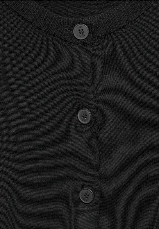 Cardigan à col rond Black