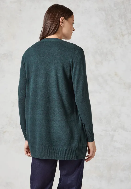 Langer Cardigan fir green melange