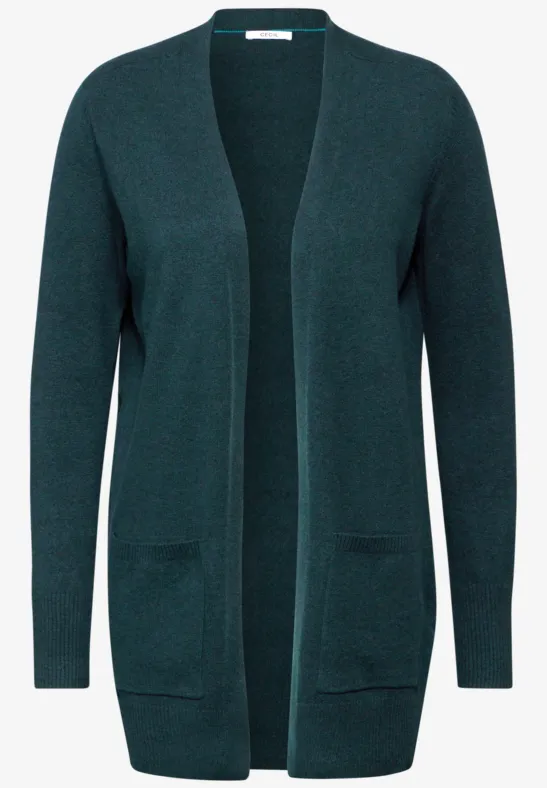 Langer Cardigan fir green melange