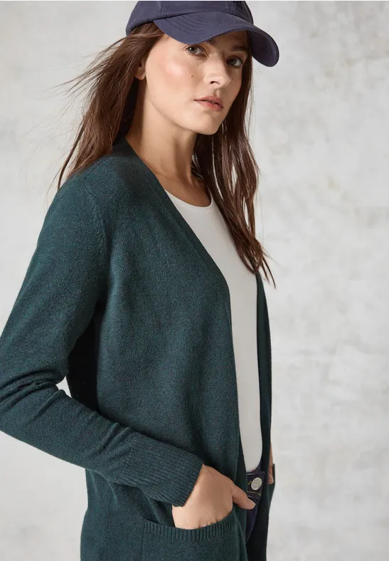 Langer Cardigan fir green melange