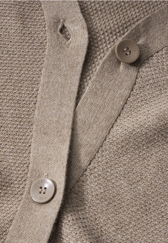 Cardigan structuré taupe melange