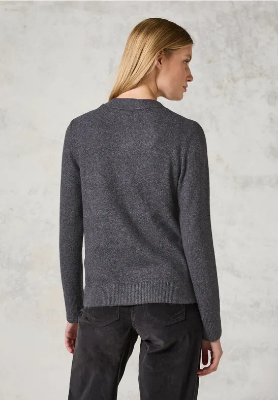 Cardigan mit Knopfleiste charcoal grey melange
