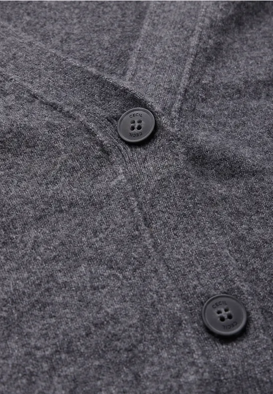 Cardigan mit Knopfleiste charcoal grey melange