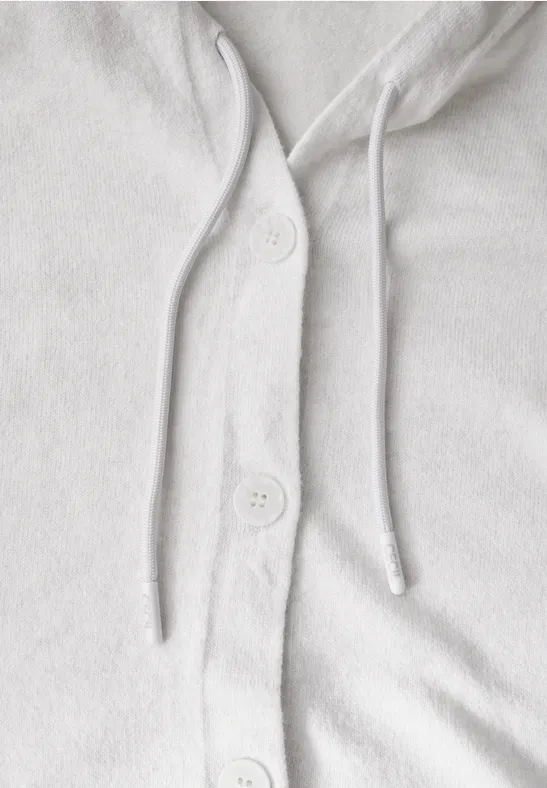 Strickjacke mit Kapuze soft silver melange