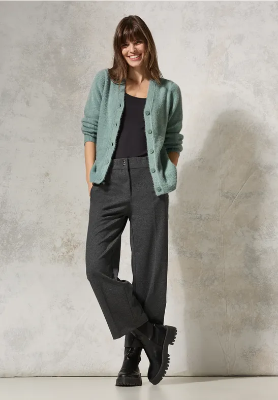 Cardigan en fil de plume iced salvia green
