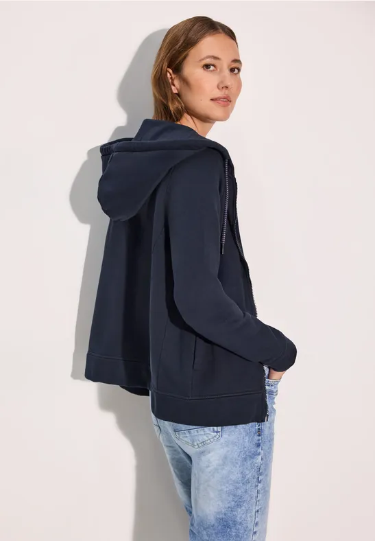 Sweatjacke mit Kapuze universal blue