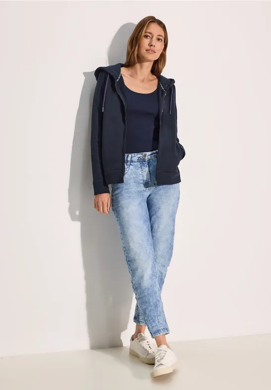 Sweatjacke mit Kapuze universal blue
