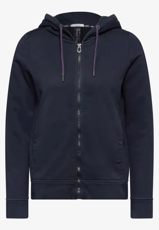Sweatjacke mit Kapuze universal blue