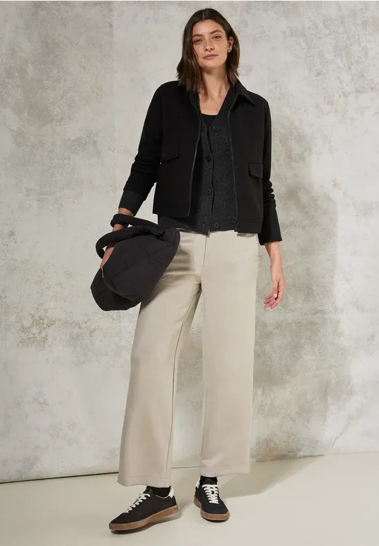 Cardigan à structure mixte black melange