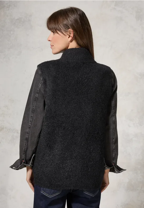 Gilet en fil de plume Black