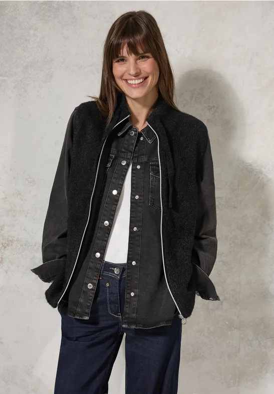 Gilet en fil de plume Black