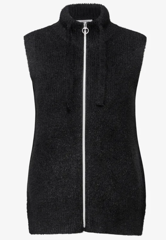 Gilet en fil de plume Black