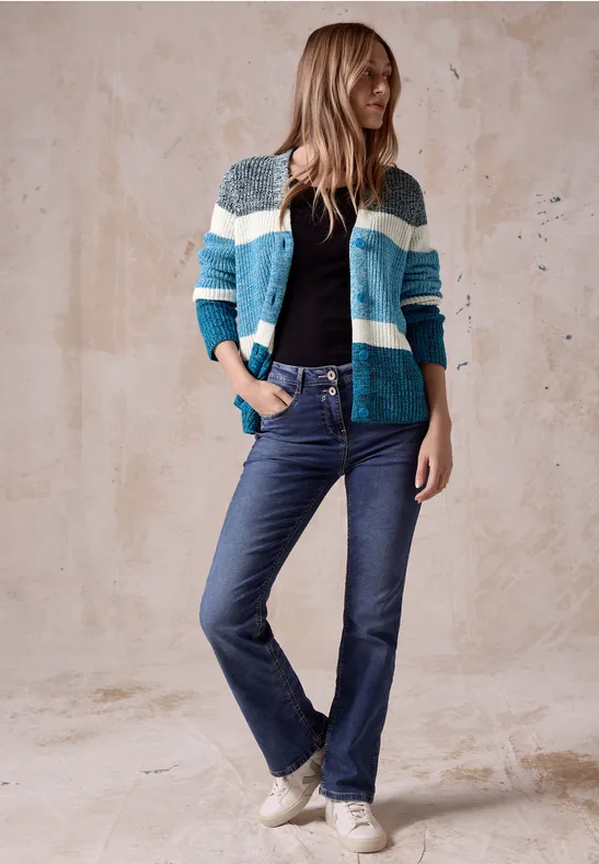 Cardigan mouliné celestial aqua blue