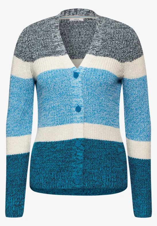 Cardigan mouliné celestial aqua blue
