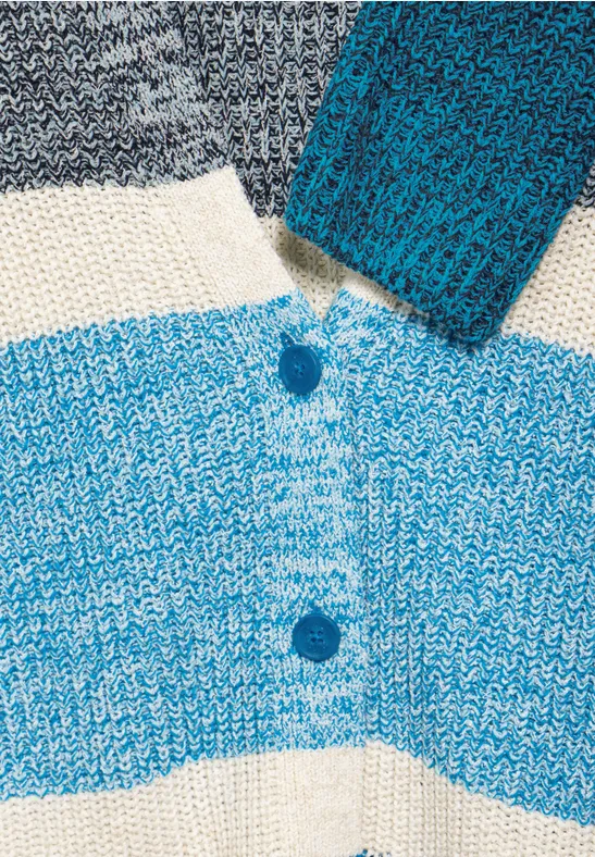 Cardigan mouliné celestial aqua blue