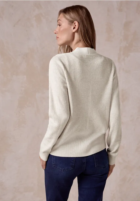 Cardigan avec motif tricoté alabaster beige melange