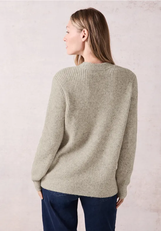 Cardigan im Melange-Look alabaster beige melange