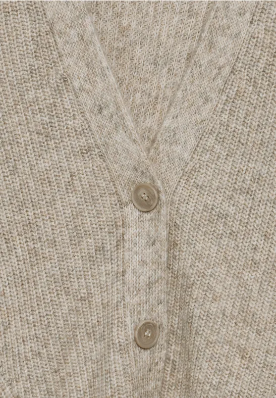 Cardigan im Melange-Look alabaster beige melange
