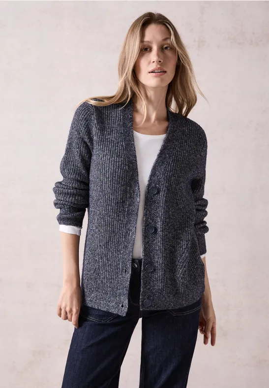 Vest in gemêleerde look universal blue