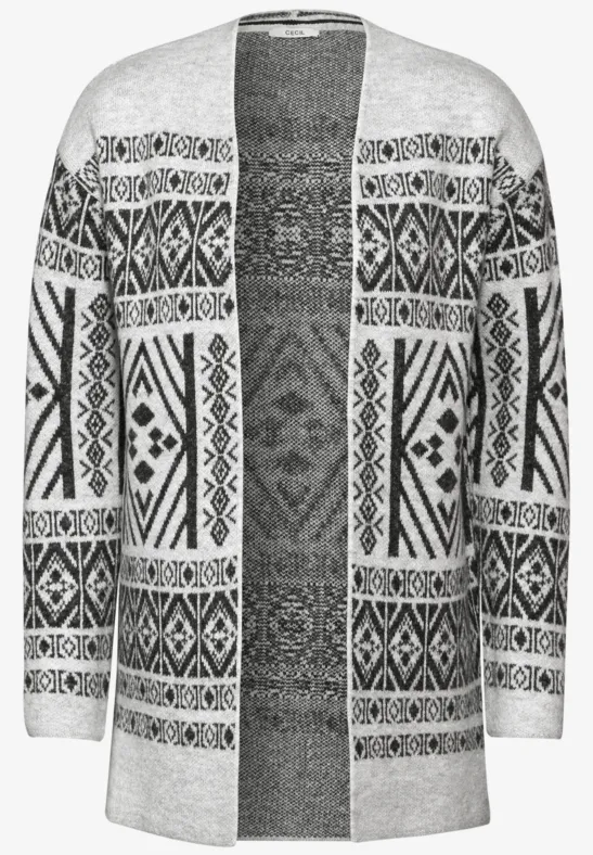 Cardigan à motifs soft silver melange