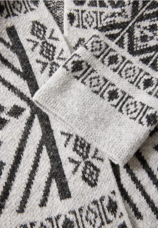 Cardigan à motifs soft silver melange