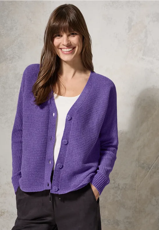 Chenille Dolman Cardigan wild lilac