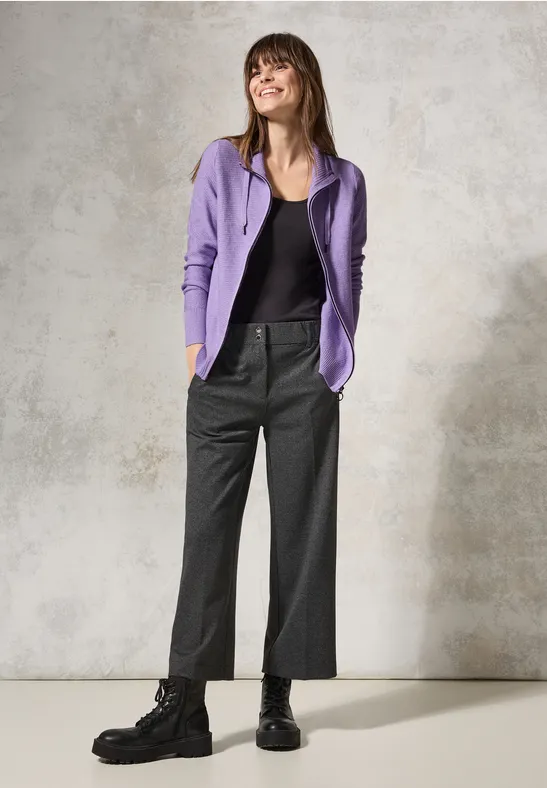 Struktur-Cardigan lilac melange