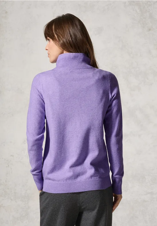Struktur-Cardigan lilac melange