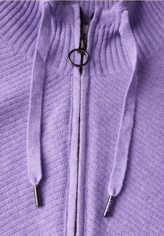Struktur-Cardigan lilac melange