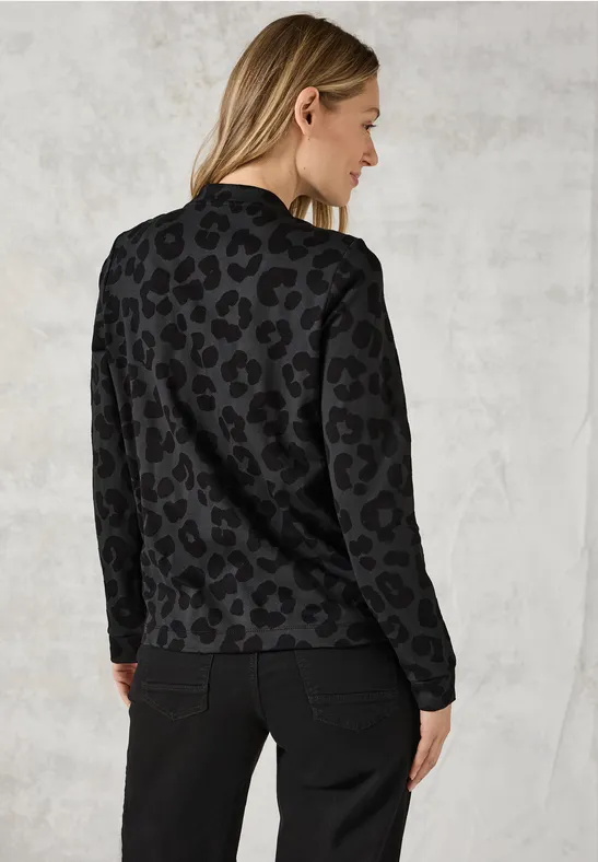 Leo-Jaquard-Jacke Black