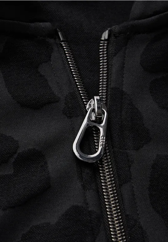 Leo-Jaquard-Jacke Black