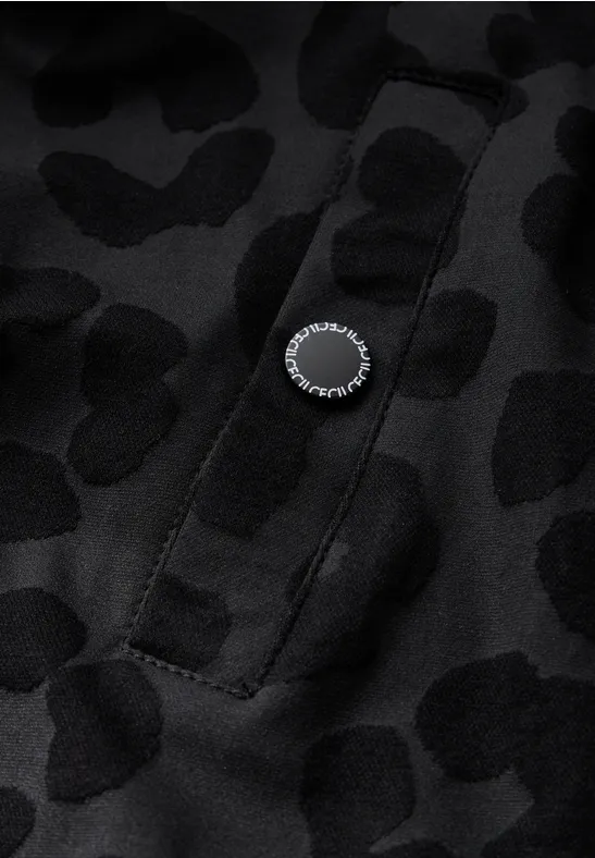 Leo-Jaquard-Jacke Black