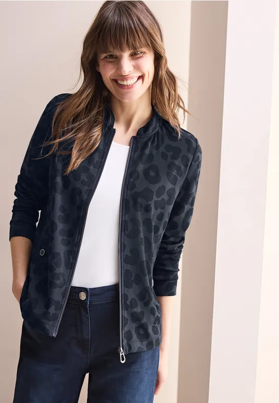 Leo-Jaquard-Jacke universal blue