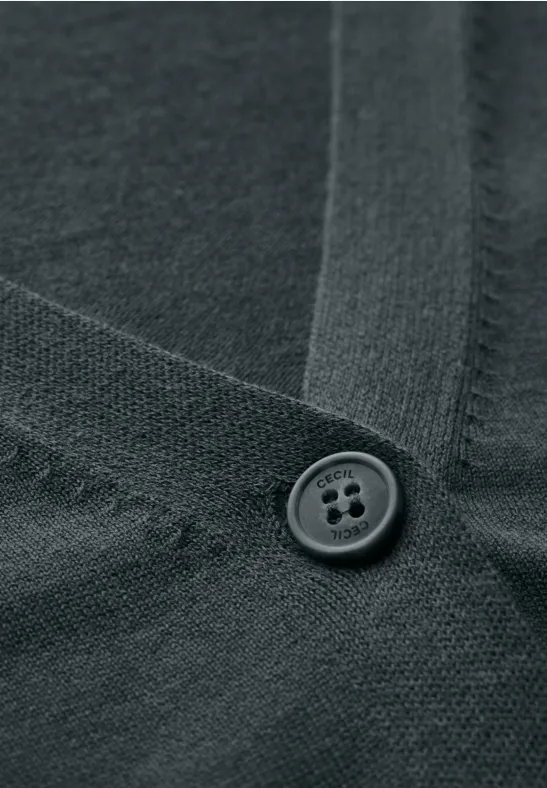 V-Neck Cardigan slate khaki