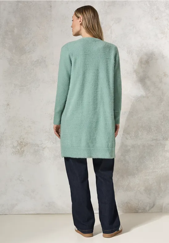 Fil à plumes Cardigan glaced green melange