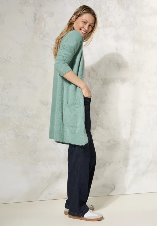 Fil à plumes Cardigan glaced green melange